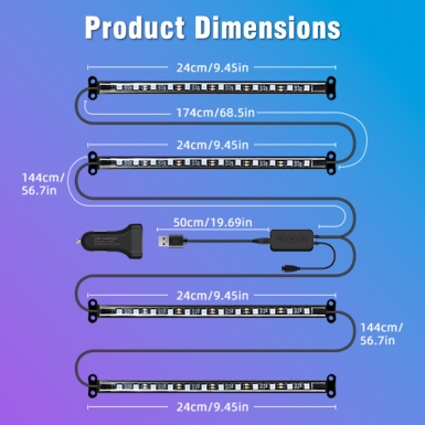 LED灯条 - HCP014 蓝牙车载灯条